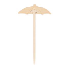 RSVP International Compostable Bamboo Serving & Cocktail, Umbrella Picks, 50-Count, 3.5"