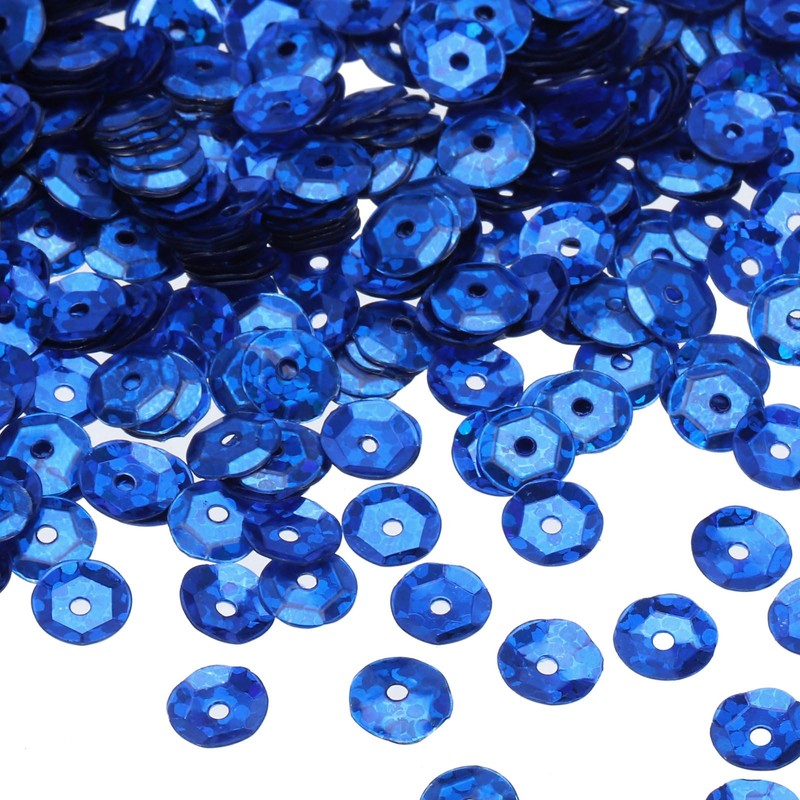 QUARKZMAN Loose Sequins, 6 mm, Laser Sequins, 2400 Pieces, Cup
