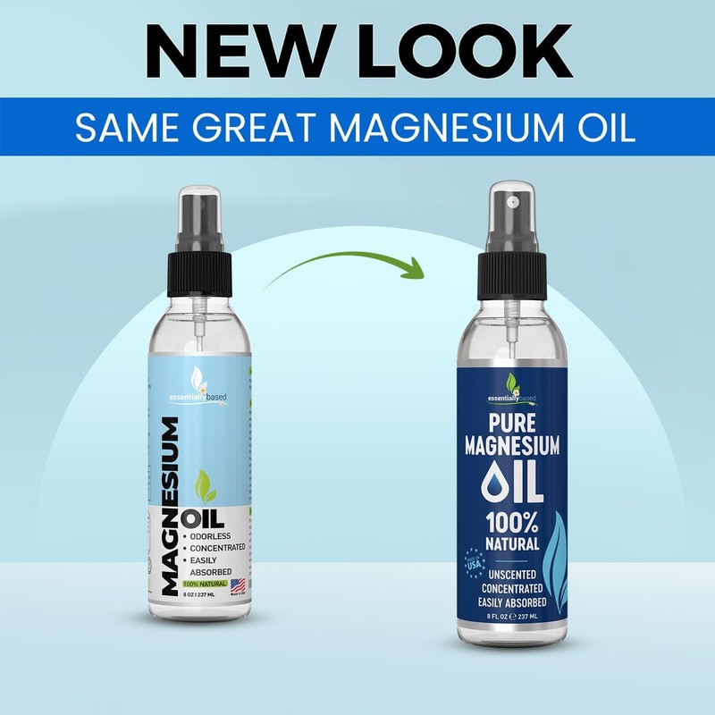 Pure Magnesium Oil Spray 8oz - Topical Magnesium Spray for