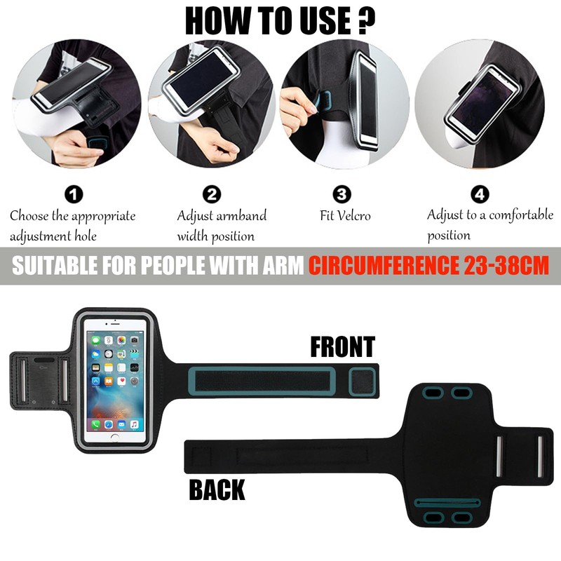 JSTHHTT 2 Pcs Running Belt with Waterproof Adjustable Elastic Strap,