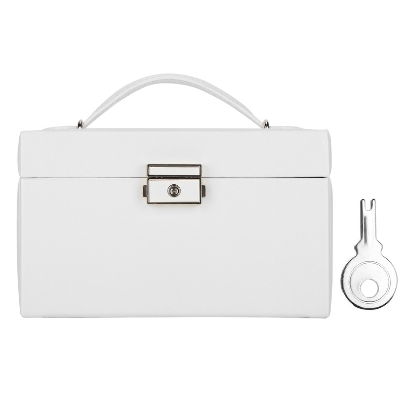 Three Layer Jewelry Storage Box PU Leather Necklace Rings Earrings
