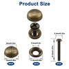 ZIUZI Brass Decorative Bolts with Caps, 8 Pack Antique Bronze