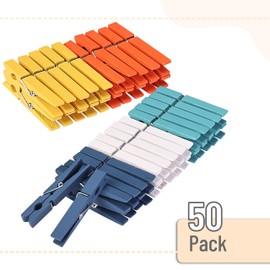 Mr. Pen- Wooden Clothes Pins, Natural Wood, 50 Pack, 2.9 Inch, Colorful Rust Resistant Clothes Pins for Hanging Clothes, Clothes Pins Wood, Clothing Pins, Clothes Pegs, Clothespins, Wood Clothespin