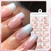AddFavor 240pc Ombre Coffin Press on Nails Medium Fake Nails