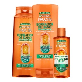 Garnier Fructis Borrador De Daño Rutina Control Grasa