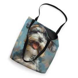Miniature Schnauzer Puppy Laughing Graphic Tote Bag