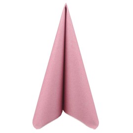50 Apartina Napkins Fabric-Like Airlaid, Plain, Dusky Pink, Size 33 x 33 cm