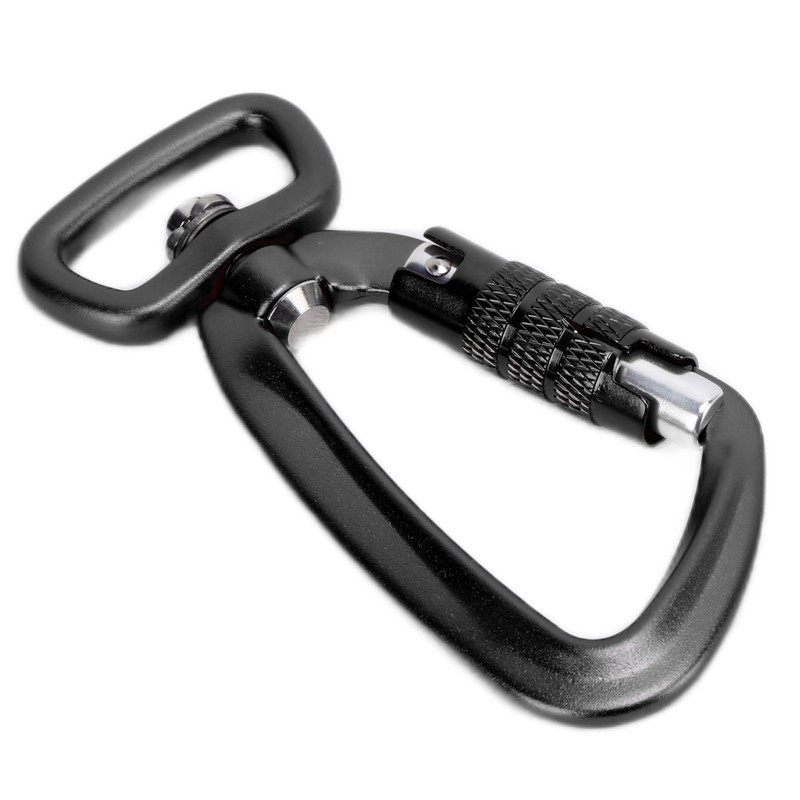 Carabiner Clip Auto Locking Square Bottom 360 Rotational Hook Accessory