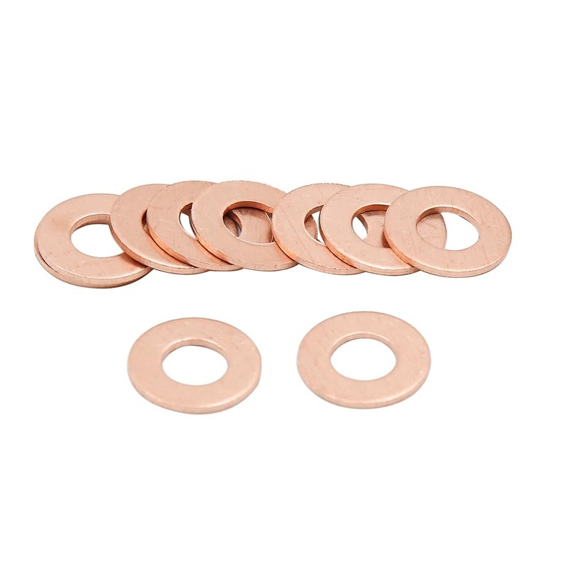 sourcing map 10 x 7 mm Inner Diameter Copper Washer