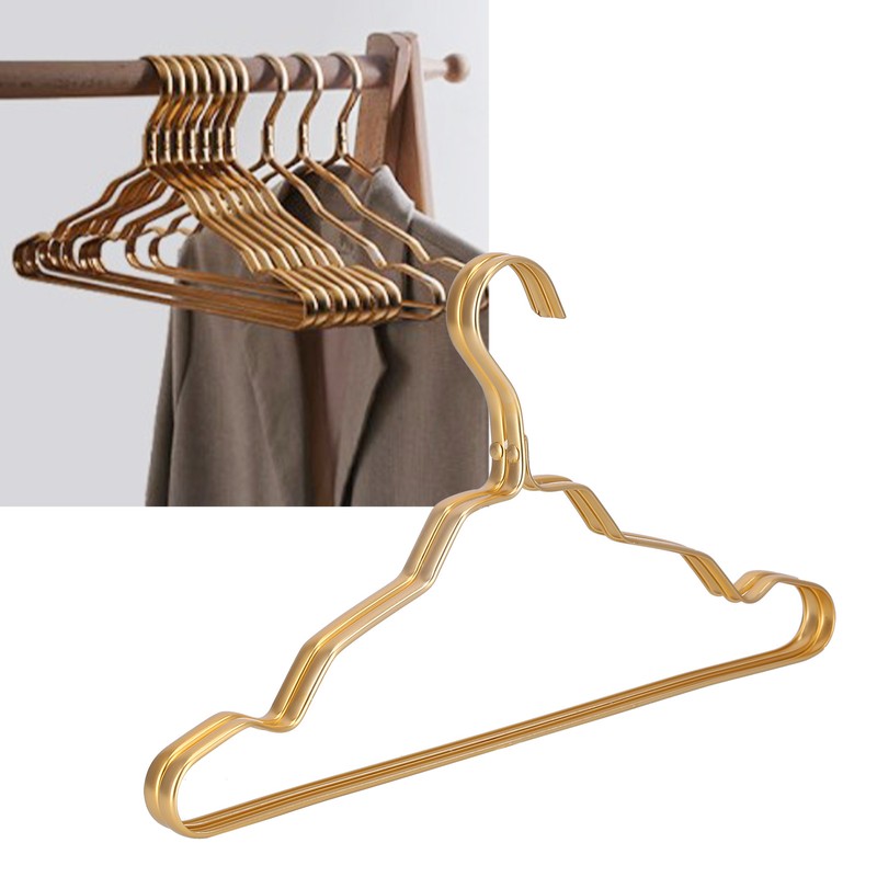 10Pcs Clothes Hanger WearResistant Enlarged Thickened SpaceAluminum NonSlip Clothes Hanger