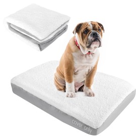 Dog Bed Covers Replacement Washable (Cover Only), Waterproof Warm Dog Mattress Cover Plush Dog Bed Cover-Easy to Remove, Plush Dog Pillow Cover, Soft and Comfortable Puppy Pet Bed Cover