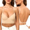 Low Back Bra for Women-Invisiable Backless Bras-Lightly Lined No Show