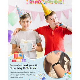 VU100 Birthday Gift for Boys, 11th 12th 13th 14th 15th 16th 17th 18th 21st Birthday Boy Bracelet Gifts for Boys Birthday Gifts for 11-21 Year Old Birthday Boy Son Grandson Brother, Leather, No