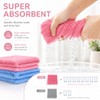 4 Pack Bamboo Face Cloths, Soft Reusable Flannel Face Towels