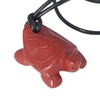 Crystal Pendant Necklace Natural Semi Precious Stones Hand Carved Turtle