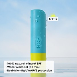eos Natural SPF 15 Lip Balm- Pineapple Coconut, Daily Protection, Water Resistant, 0.14 oz