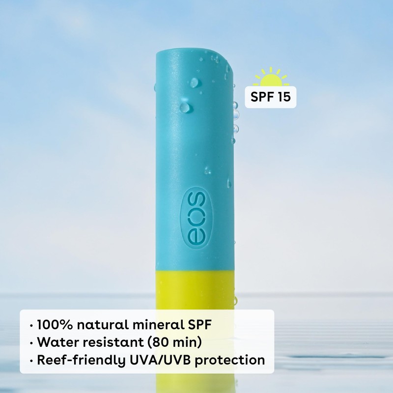 eos Natural SPF 15 Lip Balm- Pineapple Coconut, Daily Protection,