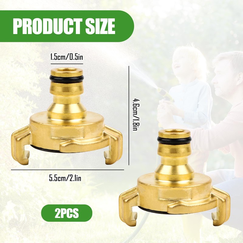 Garden Hose Quick Couplings, Quick Coupling with 1/2 Inch Compatible