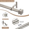 Brushed Nickel Curtain Rods for Window 72 to 144 Inch,