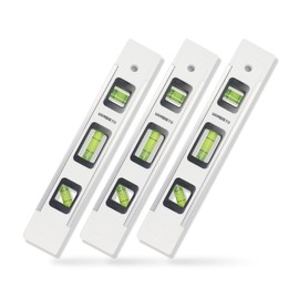 URASISTO Torpedo Level 9-INCH Level with 45°/90°/180° Bubbles, Small Measuring Tool(3 Pack)