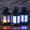 LED Lantern with Effect, Decorative Mood Lantern (Black - Coloured
