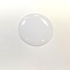 4 x 15mm DIAMETER WHITE ROUND STICKER - PATCH -