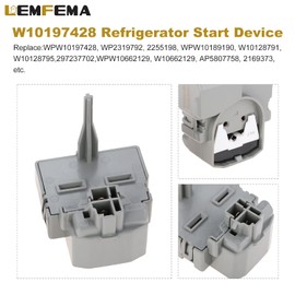 W10197428 W10189190 TSD2 Refrigerator Start Device & W10662129 Compressor Capacitor, Compatible with Whirlpool Kenmore Electrolux Refrigerators & Freezer W2319792 W10197428 W10662129 241941003