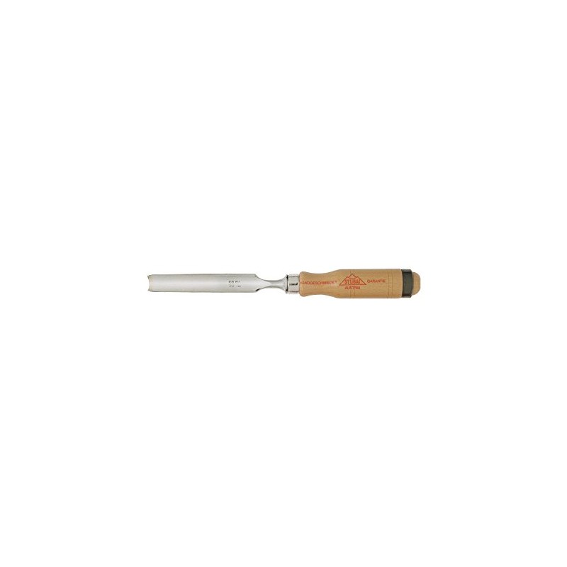 Stubai 360001 Firmer Gouge Chisel with Wooden Handle, Silver/Beige, 6