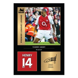 Icons Wall Art Thierry Henry Arsenal Legends Signed A4 Printed Photo Picture Display Gift For Arsenal Fans Digitally Reproduced Signature Unframed