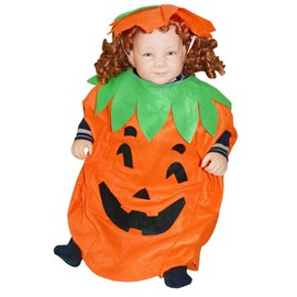 Ikumaal AN01 Size Pumpkin carnival costume, sizes 9m-7y, for children, boys, girls, for carnival, fancy dress, also suitable as a birthday or Christmas gift.