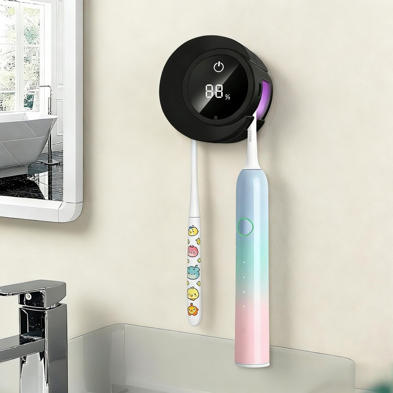Smart Toothbrush Holder & Wall Mounted Toothbrush Holders, LED Automatic