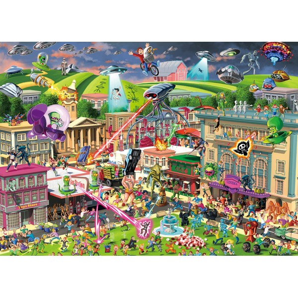 Alien Attack Sci-Fi Classics 1000-Piece Jigsaw Puzzle for Adults |