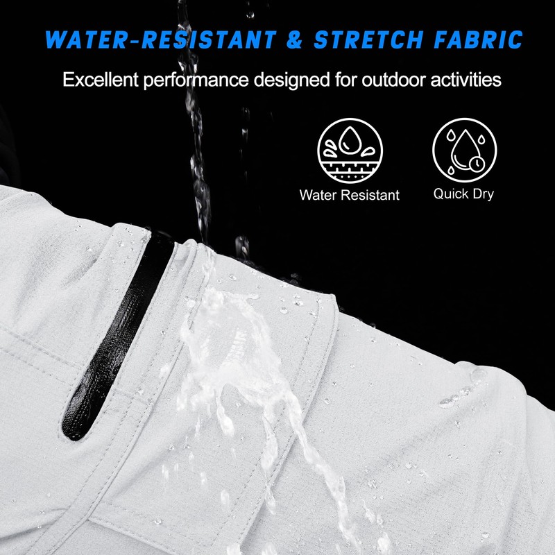 MAGCOMSEN Pantalones cortos tácticos para hombre con 5 bolsillos de