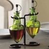 Couronne Company Amphora Double Oil & Vinegar Glass Cruet Set