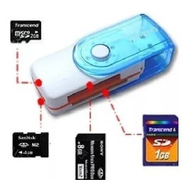Lector De Memorias BKT LDM401 USB 2.0 Para SD Micro SD MS Pro Duo
