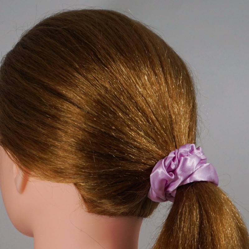Eight (8), Pink, Soft Satin Scrunchies.