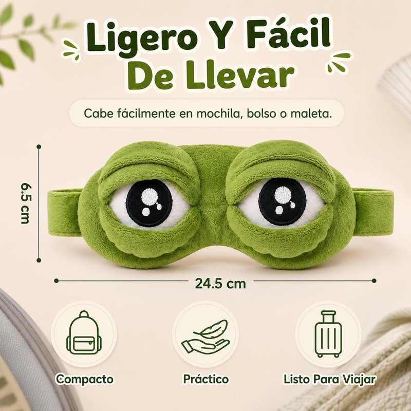 3D Frog Sleep Mask, Funny Frog Eye Mask for Sleeping