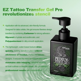 EZ Tattoo Stencil Gel - 10OZ Mild Skin-Friendly Transfer Gel, Tattoo Skin Solution, Stencil Stuff Cream for Transfer Stickers Paper Tattoo Supplies Accessories
