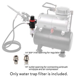 HUBEST Airbrush Compressor Pressure Regulator Water Trap Filter Water Moisture Gauge AFR-2000
