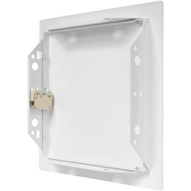Vent Systems 8'' x 8'' Inch White Metal Access Panel with Click Function - Easy Access Doors - Access Panel for Drywall, Wall, Electrical and Plumbing Service Door