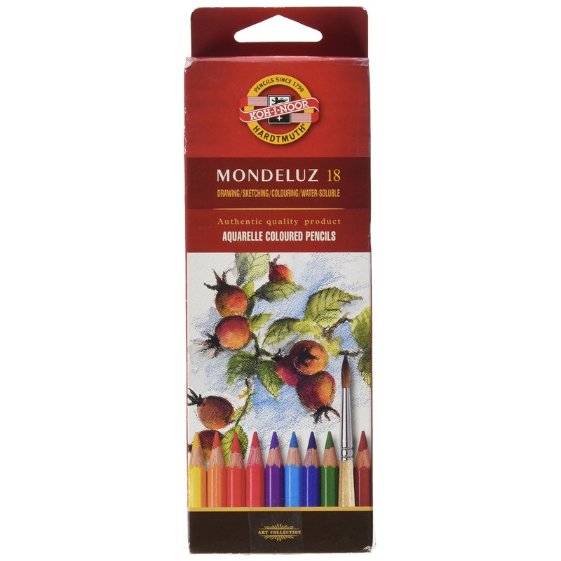 KOH-I-NOOR Mondeluz Fruit Aquarell Coloured Pencils (Set of 18)