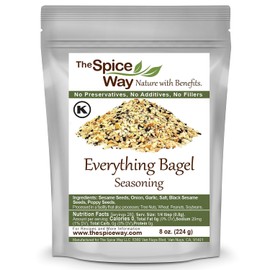 The Spice Way Everything Bagel Seasoning - (8 oz)- a flavorful all-purpose mix of sesame seed, garlic, and onion
