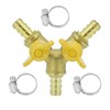 Refuuch 3 Way Shut Off Valve, 3/8" Hose Barb 2