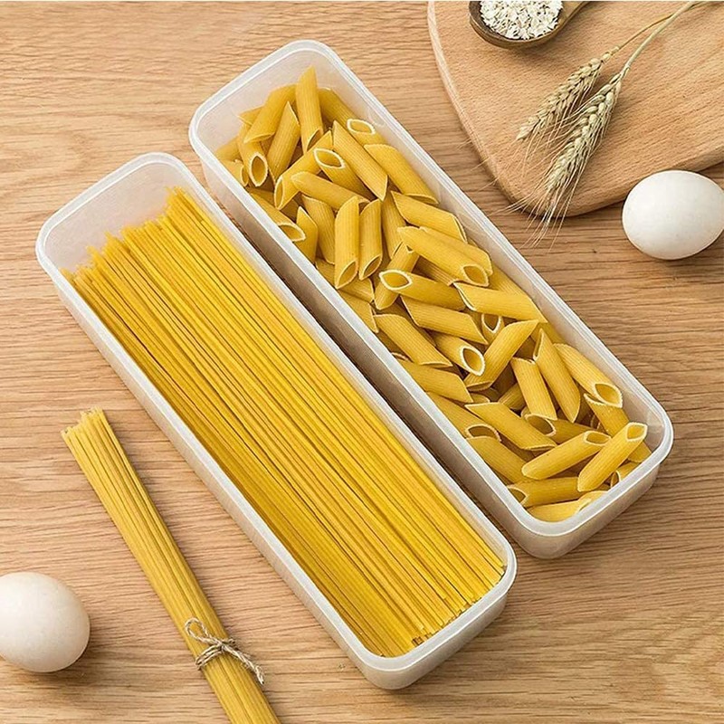 Pack of 2 Noodle Storage Boxes, Food Storage Containers, Spaghetti