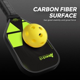 AKS Pickleball Training Paddle - Compact Carbon Fiber Mini Paddle for Control & Accuracy, Kids & Adults Practice Pickleball Racket