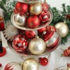 Christmas Baubles Christmas Tree Decoration Set, 30 Pieces, Plastic, Red