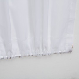 RHF Voile French Door Curtains - Sidelight 30W by 72L Set of 2 -White