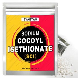 Eyaeyao Sodium Cocoyl Isethionate, 8 oz SCI Powder, Amazing Bubbles, Gentle on Skin, Sodium Cocoyl Isethionate Powder for Making Bath Bombs, Shampoo & Skincare, Soap, Bath Truffles and More (8 oz)