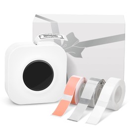 Memoqueen Label Maker Machine with Tape ×3, Q30S Bluetooth Mini Label Printer for Labeling, Small Printer for Smartphone, Office Supplies Ideal for School/Home Storage/Office Organization