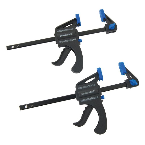 100mm Pack Of 2 Silverline Mini Clamps